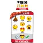 Emoji Smiley Baumwollbettwäsche aus Baumwolle 70x90 