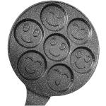 Schwarze Emoji Smiley Pfannkuchenpfannen 26 cm aus Aluminium 