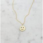 Nickelfreie Silberne Emoji Smiley Medaillons aus Gold 14 Karat 