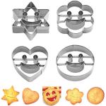 Emoji Smiley Ausstechformen Weihnachten aus Edelstahl 