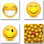 Emoji Smiley Poster 4-teilig 