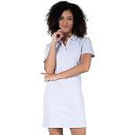 SMILODOX Damen T-Shirt Kelcey - Loose fit Pikee Kleid mit Polokragen | Kurzarm Polokleid aus 100% Baumwolle