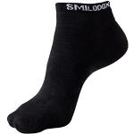 SMILODOX Herren Sneaker Socken 3er Pack - Sportsocken Print, Größe:39-42, Color:Schwarz