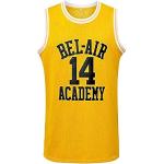 Smith #14 The Fresh Prince of Bel Air Academy Herren Basketballtrikot, Gelb - Gelb - Small