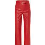 Rote Smith & Soul 7/8-Hosen mit Reißverschluss aus Leder für Damen Größe M 