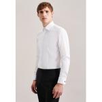 Reduzierte Weiße Elegante Langärmelige Seidensticker Nachhaltige Kentkragen Hemden mit Kent-Kragen aus Baumwolle für Herren Größe S 