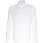 Weiße Langärmelige Seidensticker Nachhaltige Kentkragen Hemden mit Kent-Kragen aus Baumwolle enganliegend für Herren 