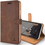Braune iPhone XR Cases Art: Flip Cases mit Bildern aus Leder 