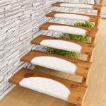 Hellgraue Karo Moderne Snapstyle Stufenmatten & Stufenteppiche Outdoor 