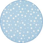 Snapstyle Kinder Spiel Teppich Sterne Rund Blau