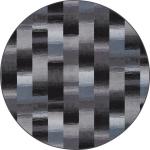 Graue Karo Moderne Snapstyle Runde Runde Teppiche 160 cm aus Polyamid 