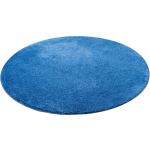 Blaue Moderne Snapstyle Runde Shaggy Teppiche 100 cm 