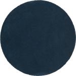Blaue Snapstyle Runde Runde Hochflorteppiche 100 cm aus Samt 
