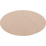 Beige Gestreifte Moderne Runde Runde Teppiche 200 cm aus Polypropylen 