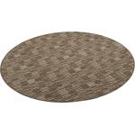 Braune Gestreifte Moderne Runde Teppichböden & Auslegware 133 cm aus Polypropylen 