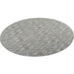 Graue Gestreifte Moderne Runde Runde Teppiche 160 cm aus Polypropylen 