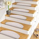 Taupefarbene Snapstyle Stufenmatten & Stufenteppiche 15-teilig 