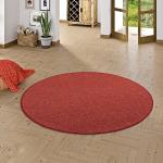 Rote Melierte Snapstyle Runde Runde Teppiche 160 cm aus Polypropylen 