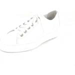 Reduzierte Weiße Lack-Optik Paul Green Low Sneaker aus Leder für Damen Größe 42,5 mit Absatzhöhe bis 3cm für den für den Sommer 
