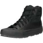 Reduzierte Schwarze Converse Runde Low Sneaker mit Schnürsenkel aus Glattleder für Kinder Größe 31,5 mit Absatzhöhe bis 3cm 