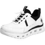 Schwarze Rieker Low Sneaker aus Glattleder für Damen Größe 36 mit Absatzhöhe bis 3cm 