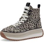 Schwarze Animal-Print Tamaris High Top Sneaker & Sneaker Boots mit Schnürsenkel aus Textil für Damen Größe 39 mit Absatzhöhe bis 3cm 