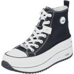 Schwarze Rieker High Top Sneaker & Sneaker Boots mit Reißverschluss aus Textil für Damen Größe 38 mit Absatzhöhe bis 3cm 