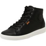Reduzierte Schwarze Ecco Nachhaltige High Top Sneaker & Sneaker Boots mit Schnürsenkel aus Glattleder für Damen Größe 35 mit Absatzhöhe bis 3cm 