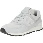Graue New Balance 574 Low Sneaker mit Schnürsenkel aus Glattleder für Herren Größe 40,5 