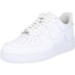 Weiße Casual Nike Air Force 1 '07 Low Sneaker mit Schnürsenkel aus Glattleder für Herren Größe 40 