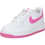 Pinke Nike Air Force 1 LV8 Low Sneaker mit Schnürsenkel aus Glattleder für Kinder Größe 32 mit Absatzhöhe bis 3cm 