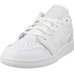 Weiße Nike Air Jordan 1 Kindersneaker & Kinderturnschuhe mit Schnürsenkel aus Glattleder Größe 38 