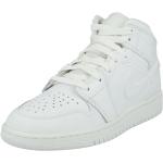 Weiße Nike Air Jordan 1 Kindersneaker & Kinderturnschuhe mit Schnürsenkel aus Glattleder Größe 37,5 