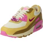 Pinke Nike Air Max 90 Low Sneaker mit Schnürsenkel aus Glattleder für Damen Größe 35,5 mit Absatzhöhe bis 3cm 
