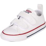 Weiße Converse Chuck Taylor All Star Low Sneaker mit Schnürsenkel rutschfest für Kinder Größe 25 mit Absatzhöhe bis 3cm 
