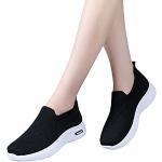 Schwarze Sneaker mit Strass mit Strass ohne Verschluss aus Leder atmungsaktiv für Damen Größe 39 für den für den Sommer 