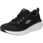 Reduzierte Schwarze Skechers D'Lux Walker Low Sneaker mit Schnürsenkel aus Mesh für Damen Größe 40 mit Absatzhöhe bis 3cm 