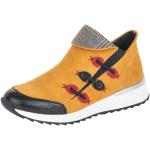 Reduzierte Gelbe Elegante Rieker Low Sneaker mit Schnürsenkel in Normalweite für Damen Größe 39 