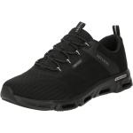 Schwarze Skechers Glide-Step Low Sneaker ohne Verschluss aus Mesh für Damen Größe 40 mit Absatzhöhe bis 3cm 