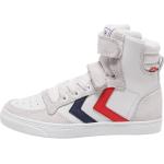 Reduzierte Weiße Hummel Stadil High Top Sneaker & Sneaker Boots mit Schnürsenkel in Schmalweite aus Veloursleder für Kinder Größe 40 