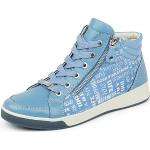 Hellblaue Ara HighSoft Lederschuhe & Kunstlederschuhe mit Reißverschluss in Komfortweite aus Leder mit herausnehmbarem Fußbett für Damen Größe 42 