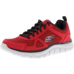 Rote Skechers Low Sneaker aus Leder Atmungsaktiv für Herren Größe 43 
