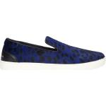 Reduzierte Blaue Dolce & Gabbana Dolce Low Sneaker aus Nappaleder für Herren Größe 41,5 