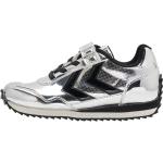 Reduzierte Silberne Hummel Reflex Low Sneaker mit Glitzer mit Schnürsenkel in Schmalweite aus Leder leicht für Damen Größe 36 