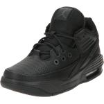 Schwarze Nike Jordan Max Aura 5 Kindersneaker & Kinderturnschuhe mit Schnürsenkel aus Glattleder Größe 36 