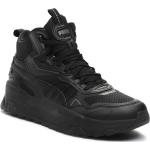 Schwarze High Top Sneaker & Sneaker Boots mit Schnürsenkel aus Nubukleder für Herren Größe 48,5 