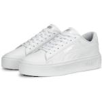 Sneaker PUMA "Smash Platform v3 Sneakers Damen" weiß (white silver metallic) Schuhe