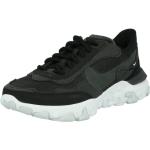 Schwarze Nike React Low Sneaker mit Schnürsenkel aus Mesh für Damen Größe 40 mit Absatzhöhe bis 3cm 