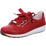 Reduzierte Rote Ara Osaka Runde Low Sneaker mit Schnürsenkel aus Leder Leicht für Damen Größe 38,5 