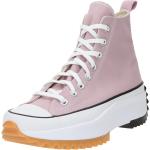 Reduzierte Weiße Converse Run Star Hike High Top Sneaker & Sneaker Boots mit Schnürsenkel aus Textil für Damen Größe 37,5 mit Absatzhöhe bis 3cm 
